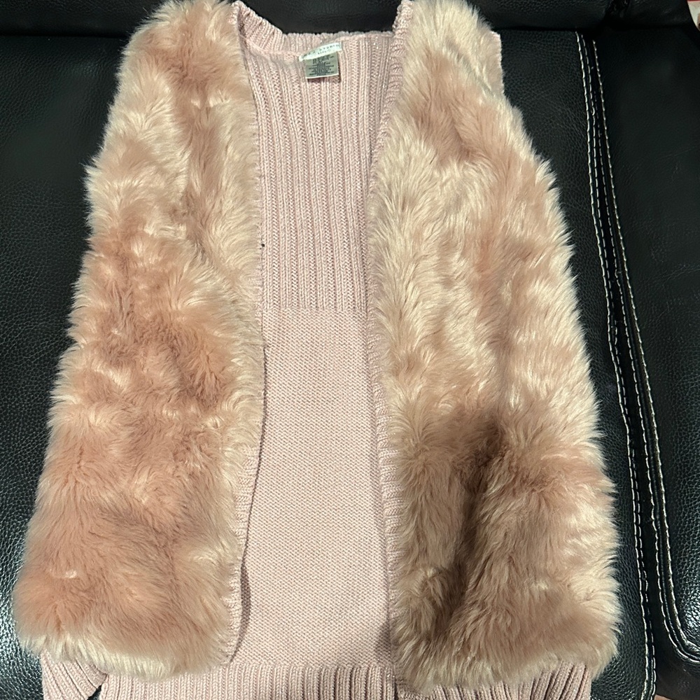 Cozy Faux Fur Vest for Kids - Soft Pink
